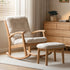 Larvik Natural Solid Oak Fabric Rocking Chair
