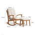 Larvik Natural Solid Oak Fabric Rocking Chair