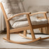 Larvik Natural Solid Oak Fabric Rocking Chair