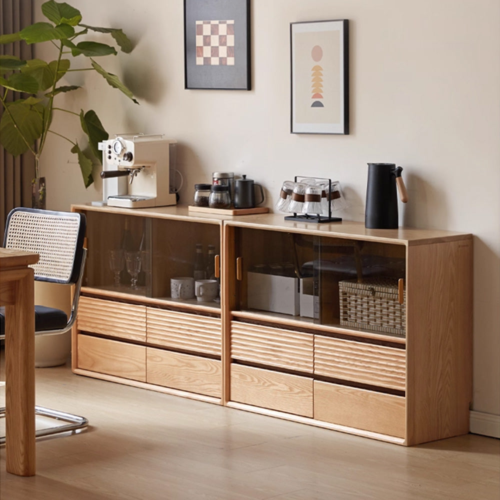 Lathum Natural Solid Ash Modular Wall Shelves