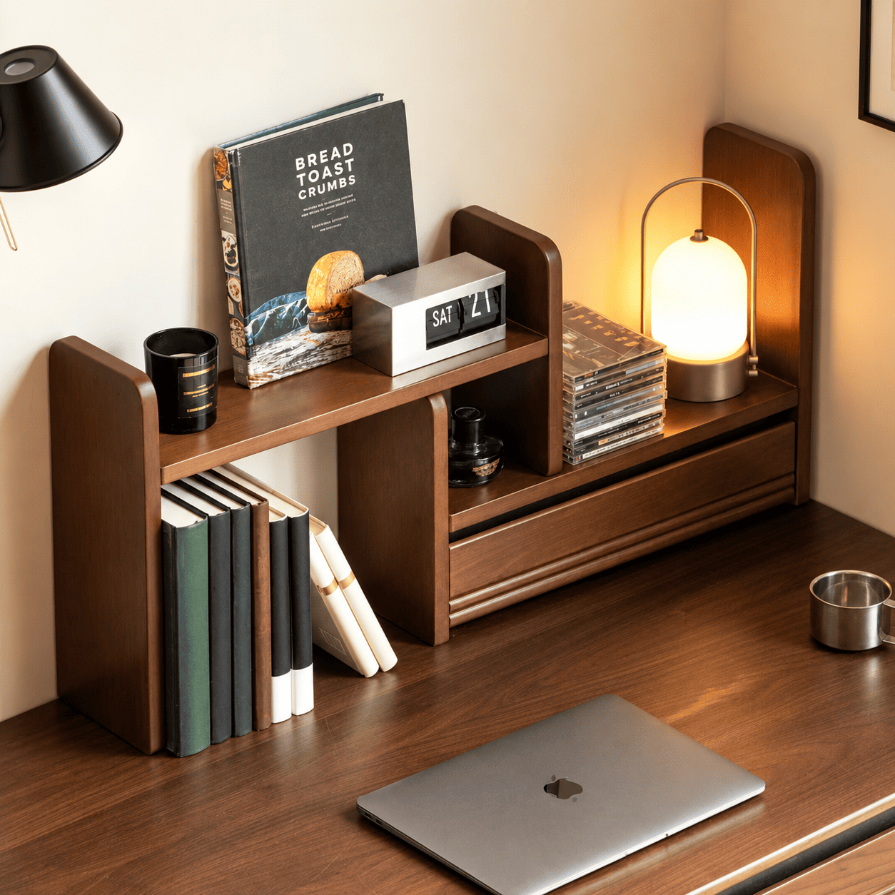 Lathum Natural Solid Beech Desktop Shelf