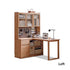 Lazio Natural Solid Oak Return Storage Desk with Hutch