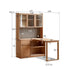 Lazio Natural Solid Oak Return Storage Desk with Hutch