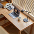 Lazio Natural Solid Oak Return Storage Desk with Hutch