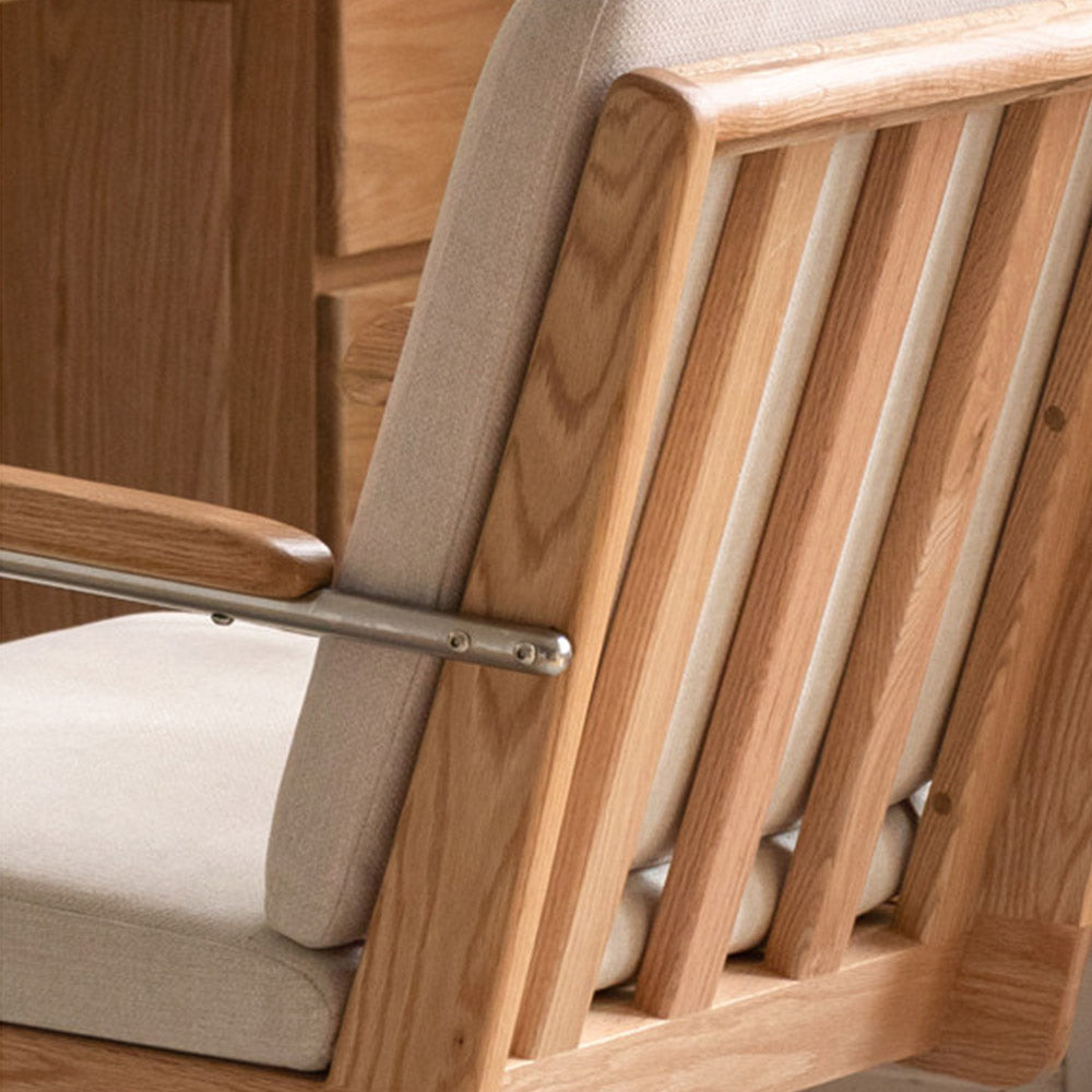 Lecca Natural Solid Oak Office Chair