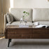 Leeds Natural Solid Walnut Coffee Table | wooden coffee table with drawers for NZ living room | Oak Furniture Store