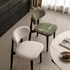 Leese Natural Solid Oak Dining Chair in Charcoal Finish 