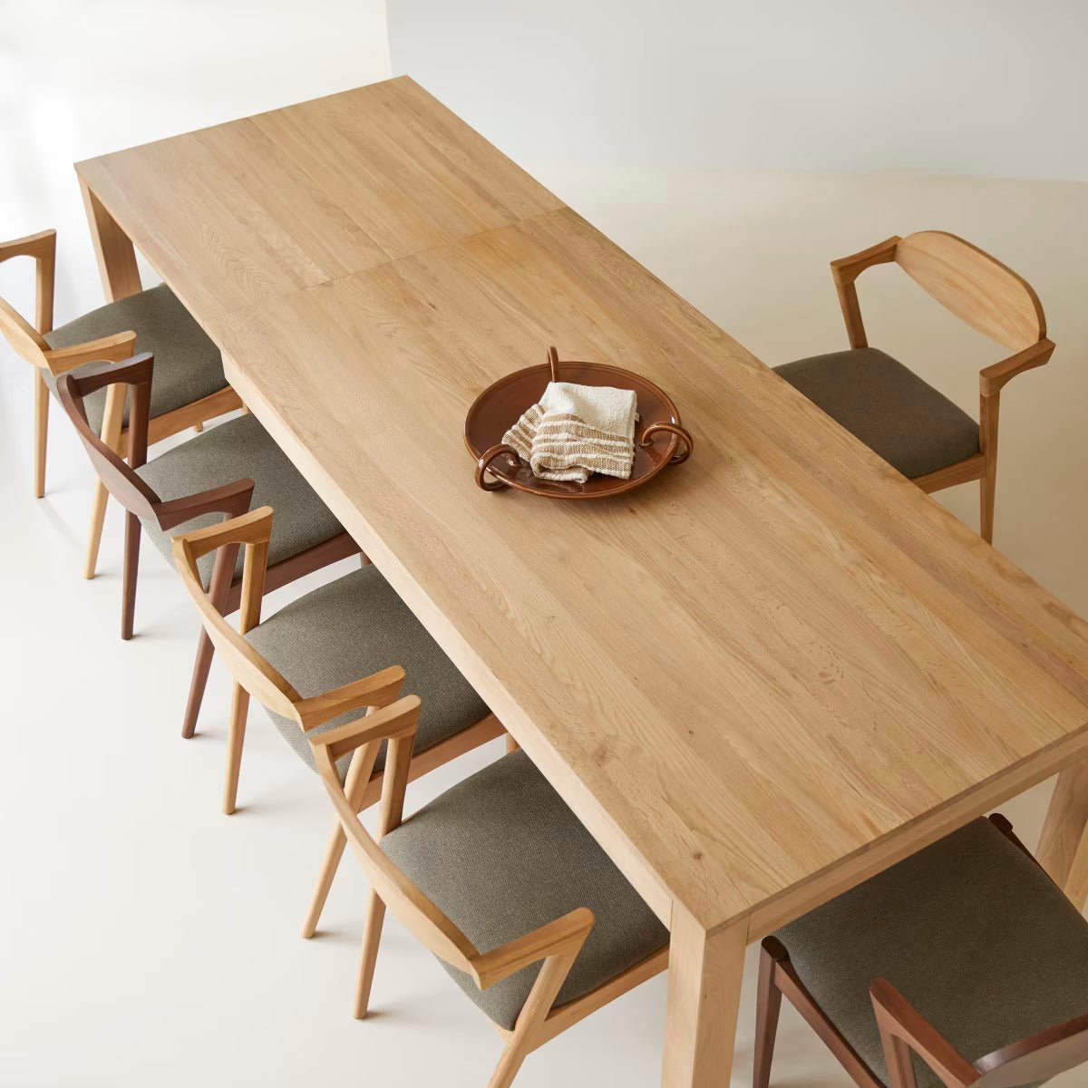 Leiden Natural Solid Oak Extending Dining Table - Oak Furniture Store