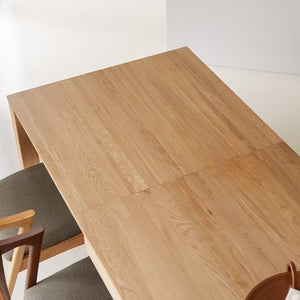 Leiden Natural Solid Oak Extending Dining Table - Oak Furniture Store