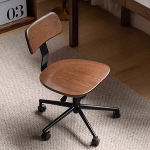 Lenne Natural Solid Oak Swivel Study Office Chair - Oak Furniture Store