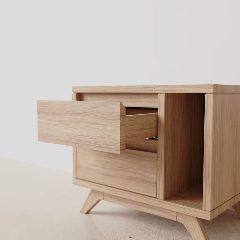 Letur Natural Solid Oak Bedside Table