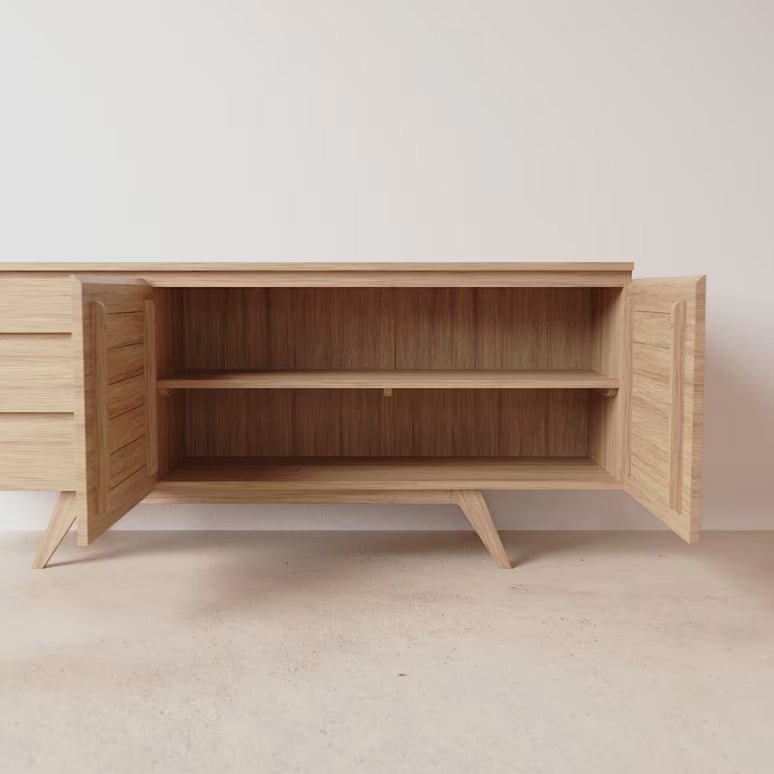 Letur Natural Solid Oak Large Sideboard