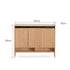 Limina Natural Solid Oak Shoe Cabinet with Ceramic Top