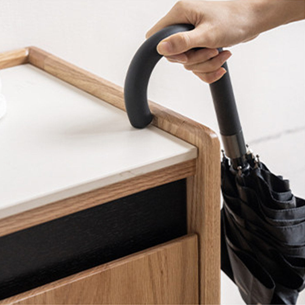 Limina Natural Solid Oak Shoe Cabinet with Ceramic Top