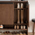 Limina Natural Solid Walnut Shoe Cabinet with Ceramic Top