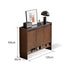 Limina Natural Solid Walnut Shoe Cabinet with Ceramic Top
