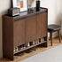 Limina Natural Solid Walnut Shoe Cabinet with Ceramic Top
