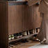 Limina Natural Solid Walnut Shoe Cabinet with Ceramic Top