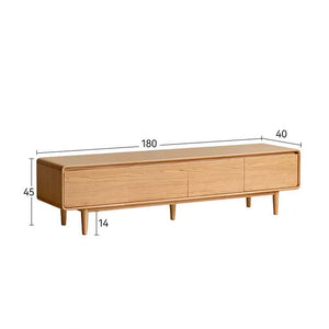 Limland Natural Solid Oak Entertainment Unit - Oak Furniture Store & Sofas