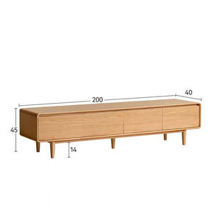 Limland Natural Solid Oak Entertainment Unit - Oak Furniture Store & Sofas