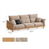 Lipari Natural Solid Oak Chenille Sofa