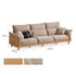 Lipari Natural Solid Oak Chenille Sofa