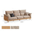Lipari Natural Solid Oak Chenille Sofa