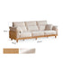 Lipari Natural Solid Oak Chenille Sofa