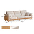 Lipari Natural Solid Oak Chenille Sofa