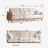 Lipari Natural Solid Oak Chenille Sofa