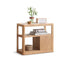 Lisbon Solid Ash Movable Side Table with Ceramic Top | Oak Furniture Store