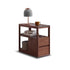 Lisbon Solid Walnut Movable Side Table with Ceramic Top | Oak Furniture Store