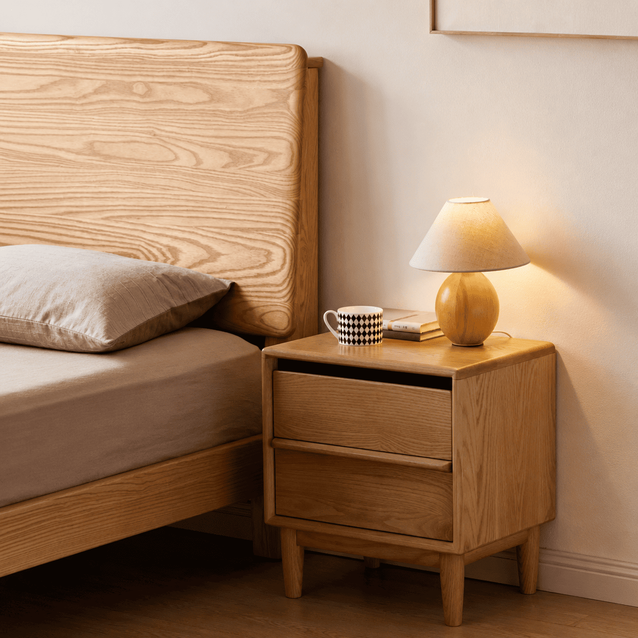 Lisburn Natural Solid Ash Bedside Table