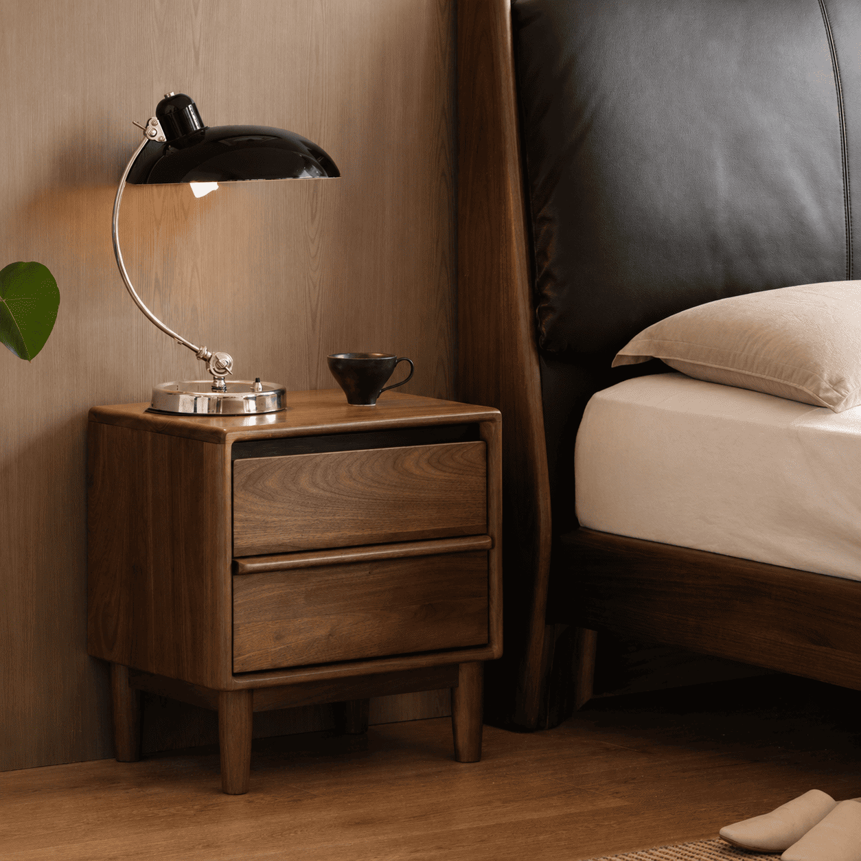 Lisburn Natural Solid Walnut Bedside Table