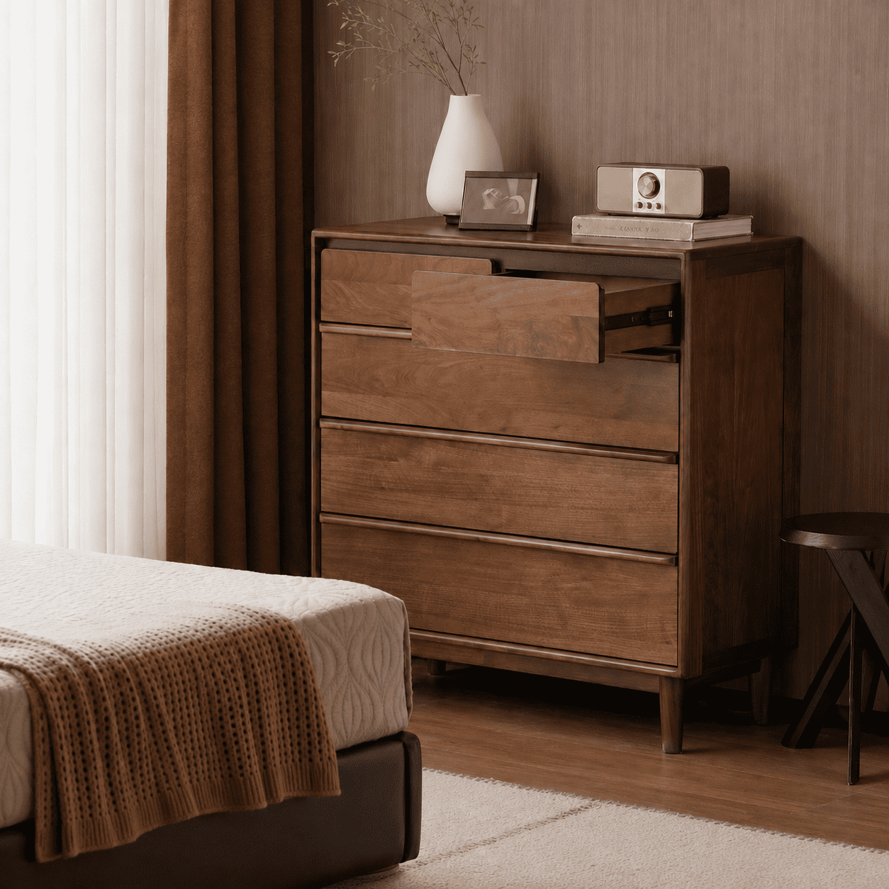 Lisburn Natural Solid Walnut Chest of Drawers
