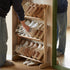 Lodine natural solid beech shoe shelf with open breathable design for shoe storage in NZ homes