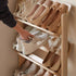 Lodine natural solid beech shoe shelf with open breathable design for shoe storage in NZ homes