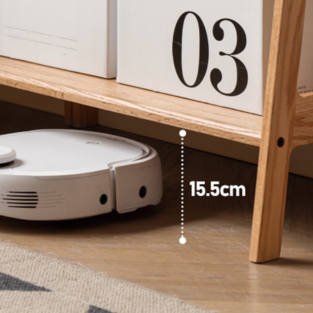 Loitz Natural Solid Oak Storage Shelf | Oak Furniture Store