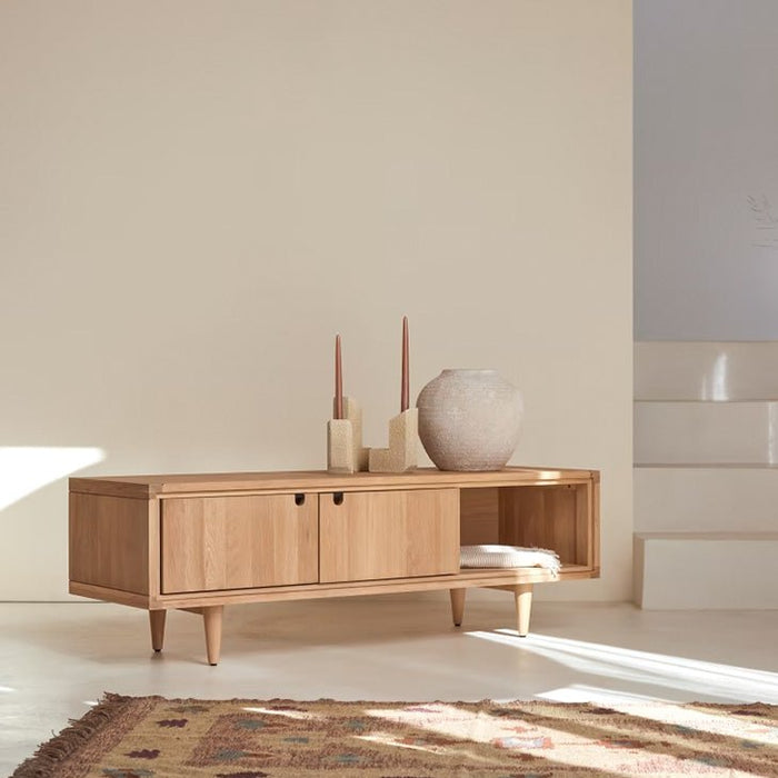 Lorris Natural Solid Oak Entertainment Unit