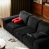 Loveren Black Chenille Sofa