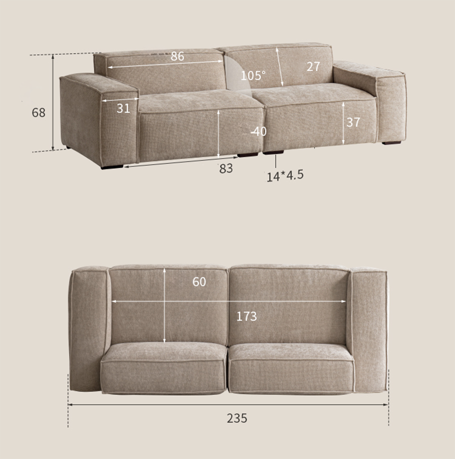 Loveren Chenille Sofa