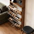 Lowell Solid Oak Shoe Cabinet in Walnut Colour