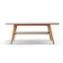 Lubin Natural Solid Oak Coffee Table with Shelf