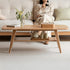 Lubin Natural Solid Oak Coffee Table with Shelf | small coffee table for books and decors for NZ | Oak Furniture Store