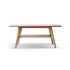 Lubin Natural Solid Oak Coffee Table with Shelf