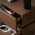 Lunan Natural Solid Walnut Floor Standing Entertainment Unit