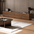 Lunan Natural Solid Walnut Floor Standing Entertainment Unit