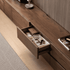 Lunan Natural Solid Walnut Floor Standing Entertainment Unit