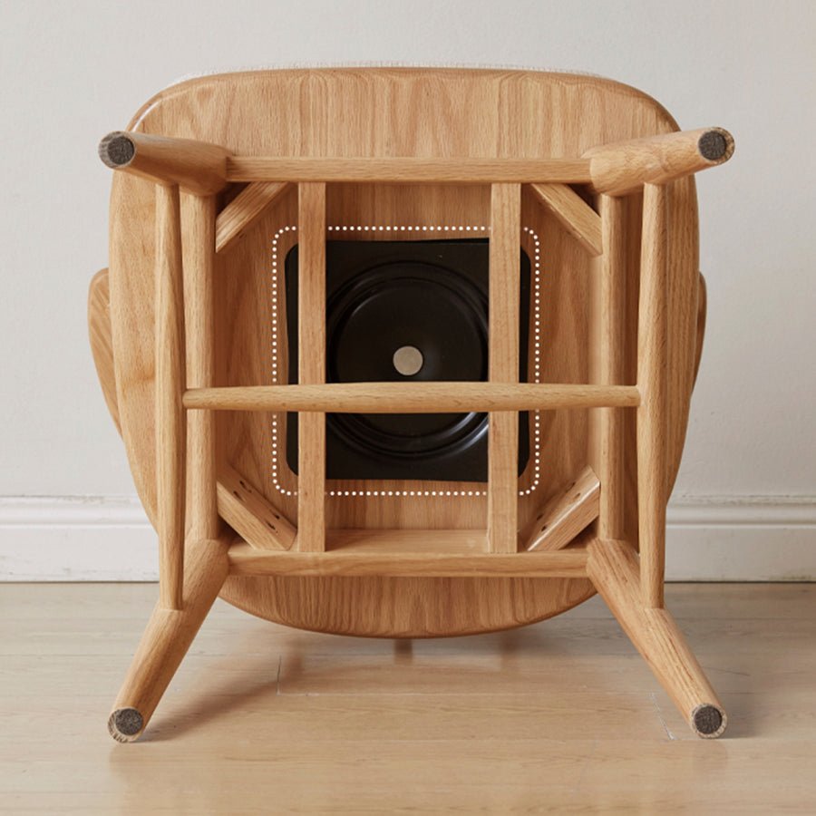 Luvia Natural Solid Oak Swivel Dining Chair | Oak Furniture Store