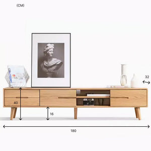 Malmo Natrual Solid Oak Entertainment Unit - Oak Furniture Store